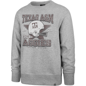 '47 Men's Texas A&M Aggies Grey 1970 Short Sleeve Crewneck, Large, Gray