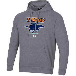 Under Armour Men's Texas-Rio Grande Valley Vaqueros Carbon Heather Rival Sideline Hoodie, Small, Gray