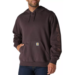 Carhartt Men's Garment Dye Hoodie, Small, Dark Sepia