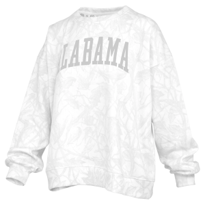 Pressbox Women's Alabama Crimson Tide Camo Crewneck Sweatshirt, Medium, Green