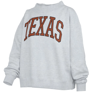 Pressbox Women's Texas Longhorns White North Park Crewneck Sweatshirt, Small