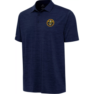 Antigua Men's Denver Nuggets Navy Layout Polo, Small, Blue