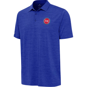 Antigua Men's Detroit Pistons Royal Layout Polo, Small, Blue