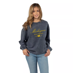 Chicka-D chicka-d Women's Michigan Wolverines Navy Resort Corded Crewneck Sweatshirt, Small, Blue - $72.99 at DICK'S Sporting Goods