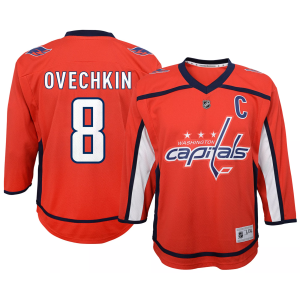 NHL Boys' Washington Capitals Alex Ovechkin #8 Breakaway Red Home Replica Jersey, Size 5/6