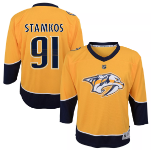 NHL Boys' Nashville Predators Steven Stamkos #91 Breakaway Gold Home Replica Jersey, Size 5/6, Yellow