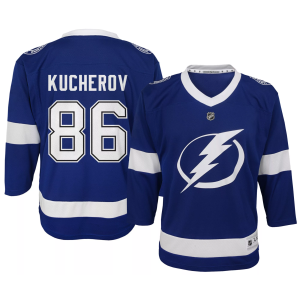 NHL Boys' Tampa Bay Lightning Nikita Kucherov #86 Breakaway Blue Home Replica Jersey, Size 5/6