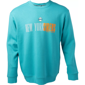 Bauer Men's New York Sirens Teal Crewneck Sweatshirt, Large, Blue