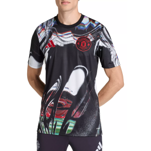 adidas Adult 2025 Manchester United Black Prematch Jersey, Men's, Small