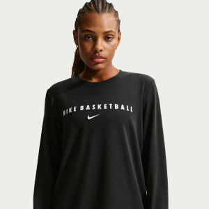 Nike Women's Dri-FIT Long-Sleeve Warm-Up Basketball Top, XS, Black