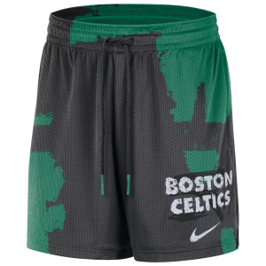 Nike Men's Boston Celtics Black Practice Mesh Shorts, Medium