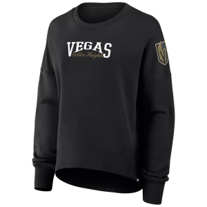 NHL Women's Vegas Golden Knights Black Foundation Script Crewneck, Small