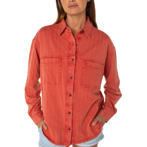Roxy Women's Sandpiper Button Up, Small, Cinnebar
