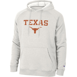 Champion Men's Texas Longhorns Pebblestone Triumph Fleece Pullover Hoodie, XL, Gray