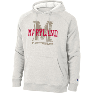 Champion Men's Maryland Terrapins Pebblestone Triumph Fleece Pullover Hoodie, XL, Gray