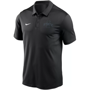 Nike Men's Iowa State Cyclones Black Blackout25 Sideline Polo, Small
