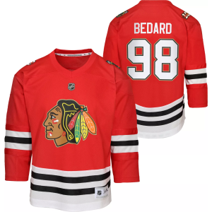NHL Toddler Chicago Blackhawks Connor Bedard #98 Breakaway Centennial Red Replica Jersey, Boys', 3T
