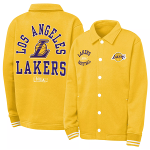 NBA Youth Los Angeles Lakers Yellow Coach Jacket, Medium