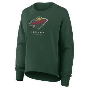 NHL Women's Minnesota Wild Green Club Fleece Crew Neck Sweatshirt, XL