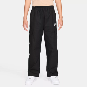 Nike Kids' Sportswear Woven Cargo Pants, XS, Black/White