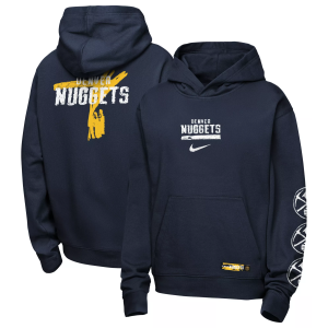 Nike Youth Denver Nuggets Navy Graphic Club Hoodie, Small, Blue