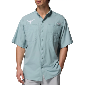 Columbia Men's Texas Longhorns Crushed Blue Tamiami T-Shirt, Small, Multi