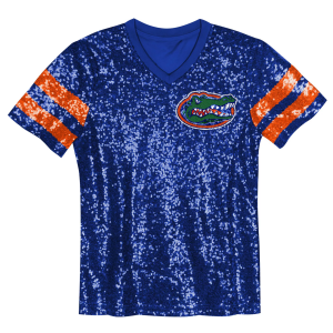 NCAA Youth Florida Gators Royal Sequin T-Shirt, Small, Blue