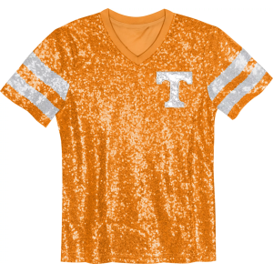 NCAA Youth Tennessee Volunteers Orange Sequin T-Shirt, Small