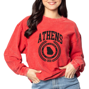Chicka-D chicka-d Women's Athens Red College Graphic Crew Pullover Sweatshirt, Medium - $65.00 at DICK'S Sporting Goods