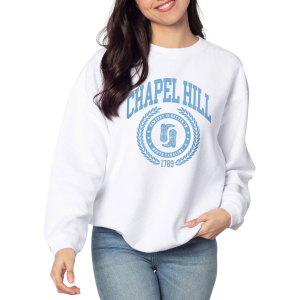 Chicka-D chicka-d Women's Chapel Hill White College Graphic Crew Pullover Sweatshirt, Medium - $65.00 at DICK'S Sporting Goods