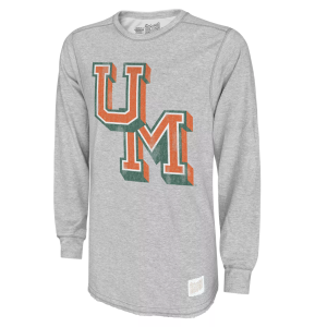 Retro Brand Retro Brand Men's Miami Hurricanes Grey Logo Crewneck Sweatshirt, Medium, Gray - $65.00 at DICK'S Sporting Goods