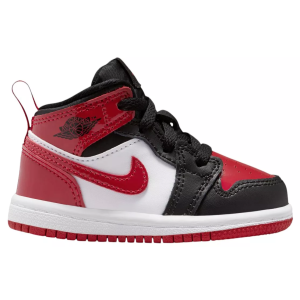Jordan Toddler Air Jordan 1 Mid SE Basketball Shoes, Boys', Size 6, Black/Red/White