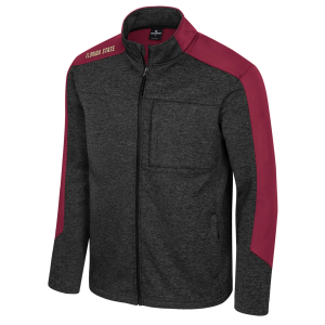 Colosseum Men's Florida State Seminoles Black Full-Zip New Dad Jacket, XL