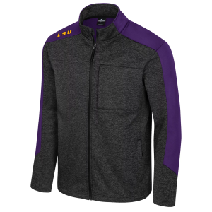 Colosseum Men's LSU Tigers Black Full-Zip New Dad Jacket, Large