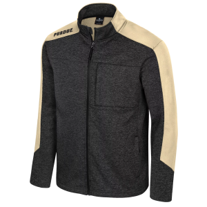 Colosseum Men's Purdue Boilermakers Black Full-Zip New Dad Jacket, XL