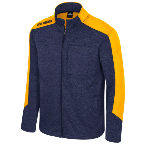 Colosseum Men's West Virginia Mountaineers Navy Full-Zip New Dad Jacket, Small, Blue