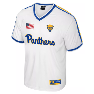 Colosseum Men's Pitt Panthers White Soccer Jersey, Small