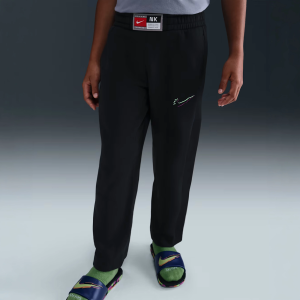 Nike Kids' Culture of Basketball Glitch Fleece Pants, XL, Black/Green Strike
