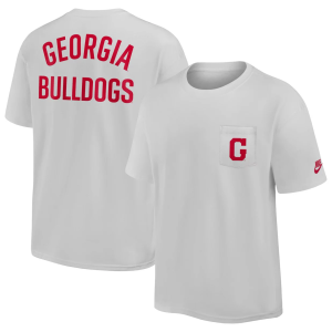 Nike Men's Georgia Bulldogs Photon Dust Max90 2-Hit Pocket T-Shirt, Small, White