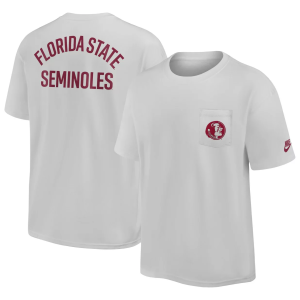 Nike Men's Florida State Seminoles Photon Dust Max90 2-Hit Pocket T-Shirt, Small, White