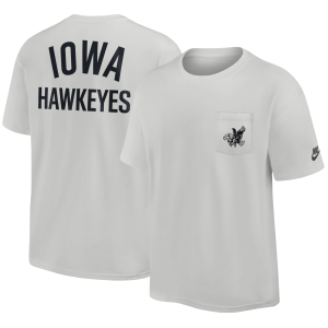 Nike Men's Iowa Hawkeyes Photon Dust 2 Hit Pocket T-Shirt, Small, White