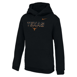 Nike Youth Texas Longhorns Black Team Shadow Club Pullover Hoodie, Small