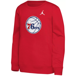 Jordan Jordan Youth Philadelphia 76ers Red Statement Logo Crewneck Sweatshirt, Small - $60.00 at DICK'S Sporting Goods