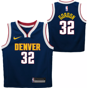 Nike Kids' Denver Nuggets Aaron Gordon #32 Navy Icon Replica Jersey, Medium, Blue
