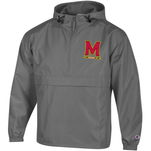 Champion Men's Maryland Terrapins Graphite Packable Jacket, XL, Gray