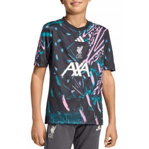 adidas Youth 2025 Liverpool Black Prematch Jersey, Small