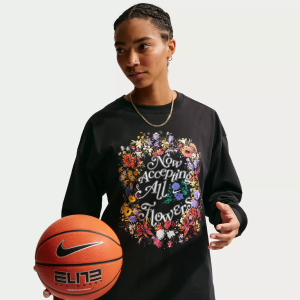 Nike Women's Long-Sleeve Basketball T-Shirt, XS, Black
