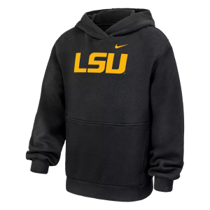 Nike Youth LSU Tigers Black Club Fleece Pullover Hoodie, Small