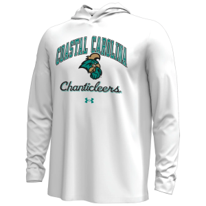 Under Armour Men's Coastal Carolina Chanticleers White Icon Hoodie, Small