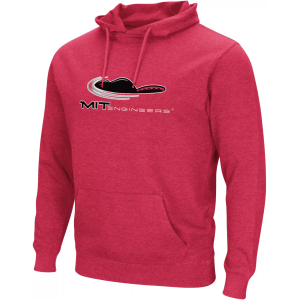 Colosseum Men's MIT Beavers Cardinal Pullover Hoodie, XL, Red